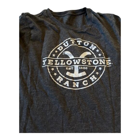 Yellowstone Dutton Ranch Gray T-Shirt Size M - Picture 2 of 3